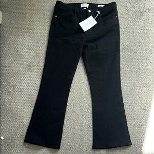 Frame Denim Black Ankle & Cropped Jeans